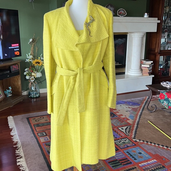 Coat & Matching Sheath Dress Vintage Ann Klein New York - Picture 1 of 15